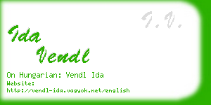 ida vendl business card